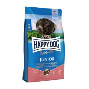 Akcie, Krmivo - granule pre psov, Pre šťeňatá a juniorov, Psy - Happy Dog Junior Salmon & Potato 4 kg