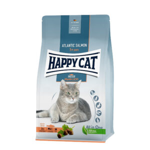 Akcie, Krmivo - granule pre mačky, Mačky, Pre dospelé mačky - Happy Cat Indoor Atlantik-Lachs / Losos 1,3 kg