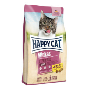 Akcie, Krmivo - granule pre mačky, Mačky, Pre sterilizované mačky - Happy Cat Minkas Sterilised Geflügel 500 g