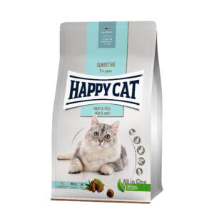 Akcie, Krmivo - granule pre mačky, Mačky, Pre citlivé mačky - sensitiv - Happy Cat Sensitive Haut & Fell / Kůže & srst 1,3 kg