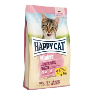 Akcie, Krmivo - granule pre mačky, Mačky, Pre mačiatka a juniorov - Happy Cat Minkas Junior Care Geflügel 500 g