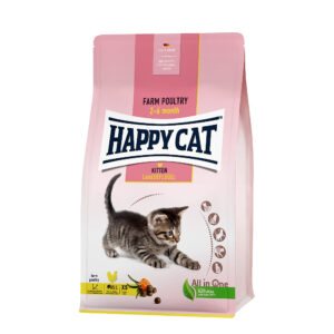 Akcie, Krmivo - granule pre mačky, Mačky, Pre mačiatka a juniorov - Happy Cat Kitten Land Geflügel / Drůbež 4 kg