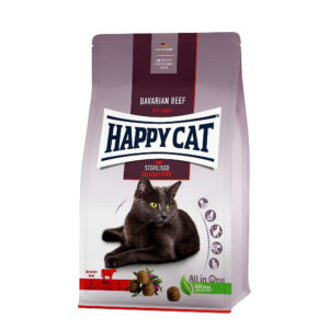 Akcie, Krmivo - granule pre mačky, Mačky, Pre sterilizované mačky - Happy Cat HC Sterilised Voralpen-Rind / Hovězí 300 g