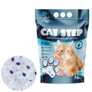 Mačky, Podstielky a toalety pre mačky, Podstielky pre mačky, Silikagélová podstielka - Cat Step Crystal Blue 3,34kg / 7,6l