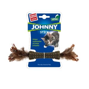 Hračky pre mačky, Loptičky a iné, Mačky - GiGwi Johnny Stick Catnip s oboustrannými peříčky