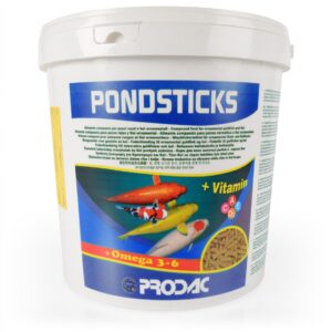 Akvaristika, Granulované, Jazierko a príslušenstvo, Krmivá - Prodac Pondsticks, kbelík 1,2 kg