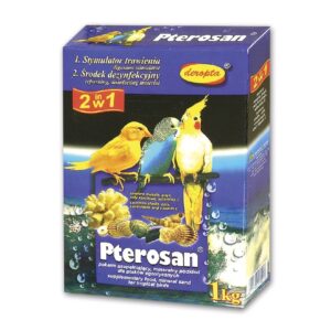 Pre dobré trávenie, Vitamíny a doplnky stravy pre vtáky, Vtáky - Pterosan - piesok pre exoty, 1kg