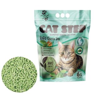 Hrudkujúca podstielka, Mačky, Podstielky a toalety pre mačky, Podstielky pre mačky - Cat Step Tofu Green Tea 2,7 kg