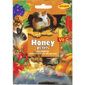 Doplnky stravy pre králiky / zajace, Hlodavce, Hospodárske zvieratá, Králiky / Zajace, Minerálne kamene a vitamíny pre hlodavce - Honey Pearls pre hlodavce, 30g